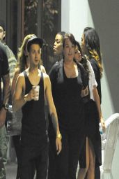 Selena Gomez Visits Justin Bieber at the Hit Factory Studio in Miami - April 2014