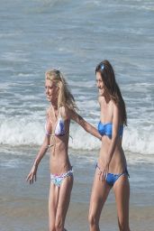 Tara Reid Bikini Candids - on the Beach With Friends - April 2014