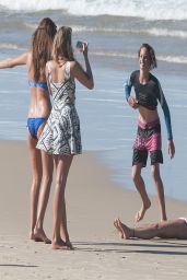 Tara Reid Bikini Candids - on the Beach With Friends - April 2014