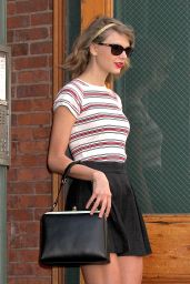 Taylor Swift in Mini Skirt - Out in NYC - April 2014