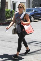  Hilary Duff in Tights - Running Errands in Los Angeles - May 2014