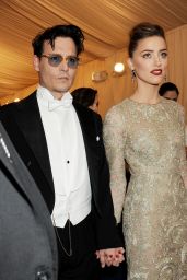 Amber Heard and Johnny Depp – 2014 Met Costume Institute Gala