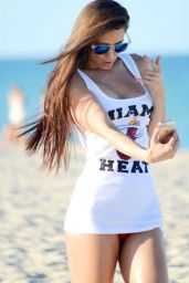 Anais Zanotti Bikini Candids on Miami Beach - May 2014