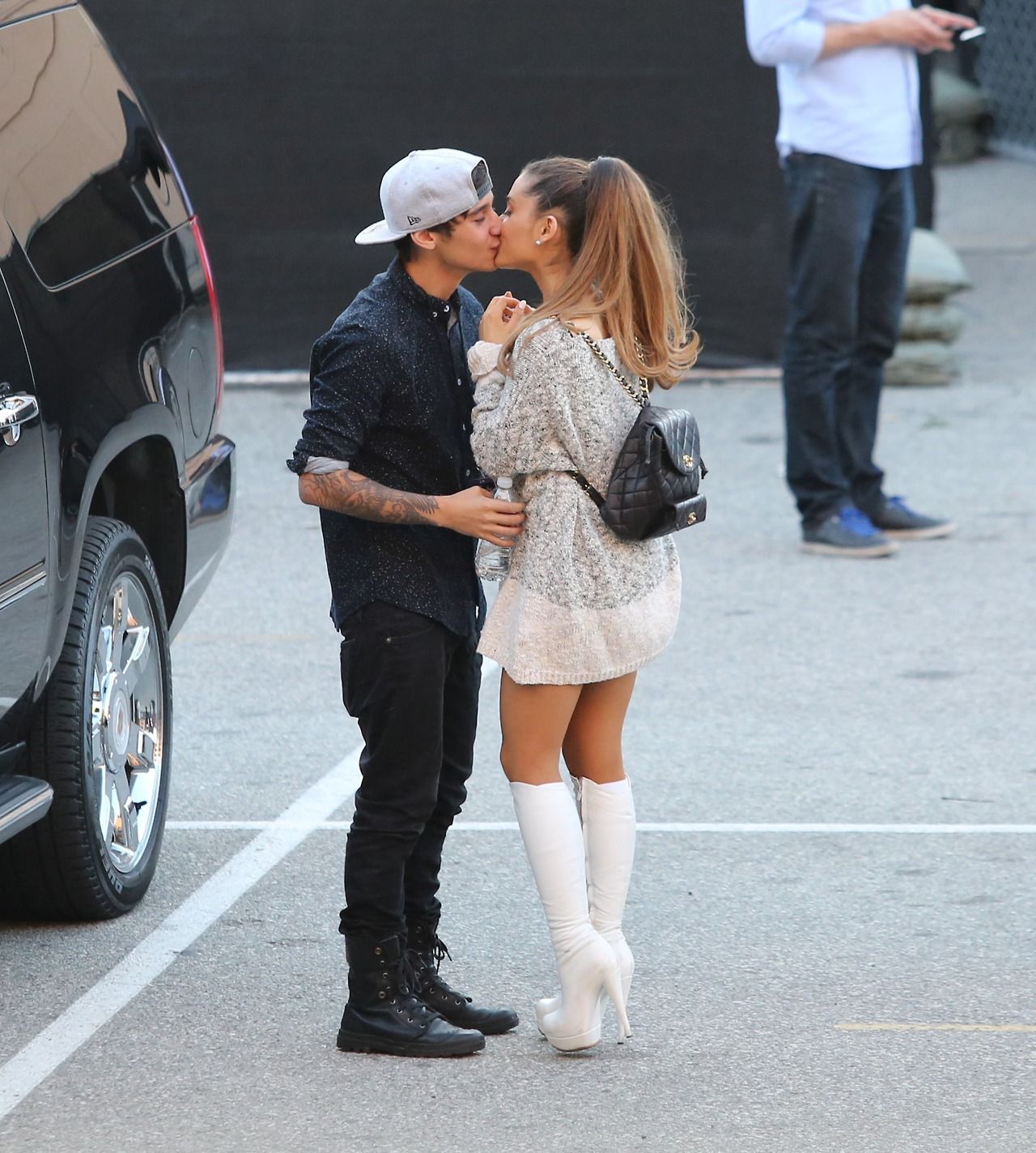 Ariana Grande Outside the IHeartRadio Awards (2014) With Boyfriend