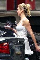 Cameron Diaz in Leggings - Leaving a Gym in West Hollywood - May 2014