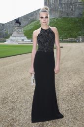 Cara Delevingne in Ralph Lauren Dress – The Duke of Cambridge Celebrates The Royal Marsden in Windsor