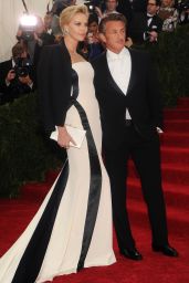 Charlize Theron in Christian Dior Black and White Gown – 2014 Met Costume Institute Gala