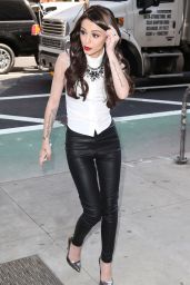 Cher Lloyd in Tight Leather Skinnies - Out in New York City - May 2014