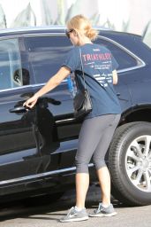 Claire Holt in Tights - Leaving a Gym on West Hollywood - May 2014