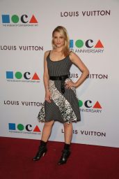 Dianna Agron in Louis Vuitton Asymmetrical Knit Dress- MOCA
