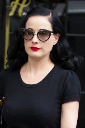 Dita Von Teese All in Black - Leaving Her Hotel in New York City - May 2014