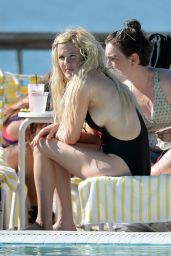 Ellie Goulding in a Bikini and Swimsuit on a Yacht in Miami - May 2014