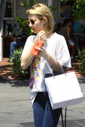 Emma Roberts in Jeans - Getting Coffee in West Hollywood - May 2014
