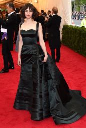 Felicity Jones Wearing Theory by Olivier Theyskens Black Silk Ball Gown – 2014 Met Costume Institute Gala