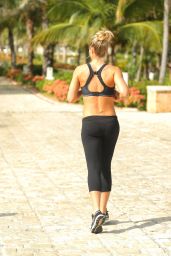 Gemma Atkinson in Spandex - Out for a Morning Jog - May 2014
