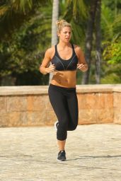 Gemma Atkinson in Spandex - Out for a Morning Jog - May 2014