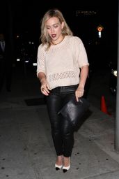 Hilary Duff Night Out Style - Leaving Craig’s Restaurant in West Hollywood - May 2014
