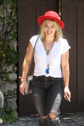 Hilary Duff - Visiting a friends House in Los Angeles - May 2014 
