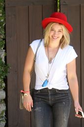 Hilary Duff - Visiting a friends House in Los Angeles - May 2014 
