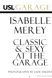Isabelle Merey – USL Men’s Quarterly – Spring 2014