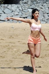 Jasmin Walia - Workout on the Beach in Tenerife - May 2014