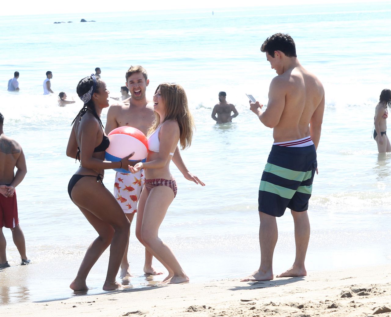 Jennette McCurdy in a Bikini at a Beach in Santa Monica - May 2014.