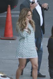 Jennifer Lopez In Lorena Sarbu Tunic Dress - American Idol Studios - April 2014