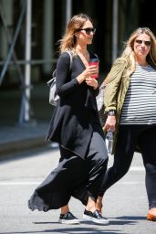 Jessica Alba and a Friend Taking a Walk around in New York City - May 2014