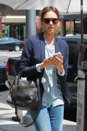 Jessica Alba in Jeans - Out in Beverly Hills - May 2014