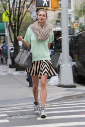 Jessica Hart in Mini Skirt - Out in New York City - May 2014