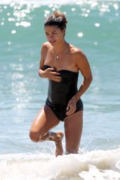 Jessica Szohr in a Bathing Suit - Beach in Los Angeles - May 2014