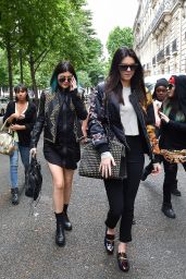 Kendall & Kylie Jenner Street Style - Out in Paris - May 2014