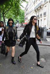 Kendall & Kylie Jenner Street Style - Out in Paris - May 2014