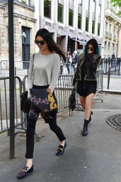 Kendall & Kylie Jenner Street Style - Out in Paris - May 2014