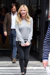 Kirsten Dunst Casual Style - Leaving the BBC Radio 2 Studio in London - May 2014