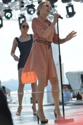 Kylie Minogue Performs on Stage for French TV Station Canal+ in Cannes