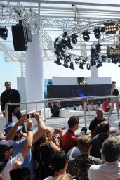 Kylie Minogue Performs on Stage for French TV Station Canal+ in Cannes