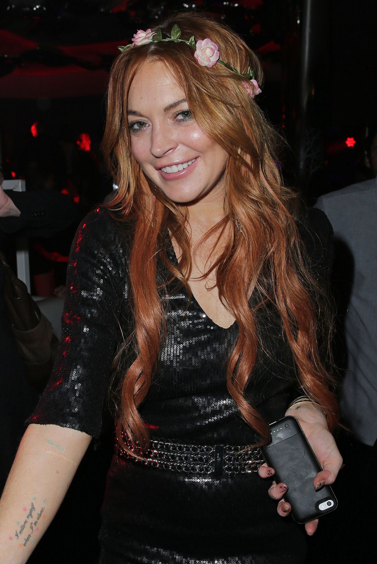 Lindsay Lohan Night Out Style - VIP Room Nightclub in Cannes - May 2014