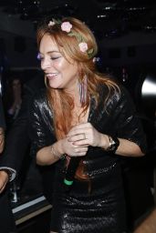 Lindsay Lohan Night Out Style - VIP Room Nightclub in Cannes - May 2014