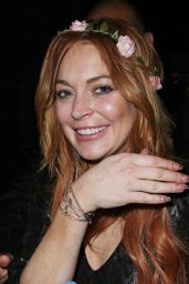 Lindsay Lohan Night Out Style - VIP Room Nightclub in Cannes - May 2014