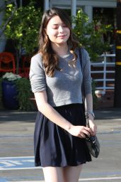 Miranda Cosgrove in a Skirt - Leaving Fred Segal in West Hollywood, April 2014