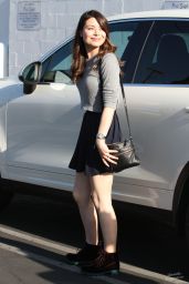 Miranda Cosgrove in a Skirt - Leaving Fred Segal in West Hollywood, April 2014