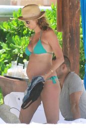 Stacy Keibler Bikini Candids - Beach in Cancun - May 2014