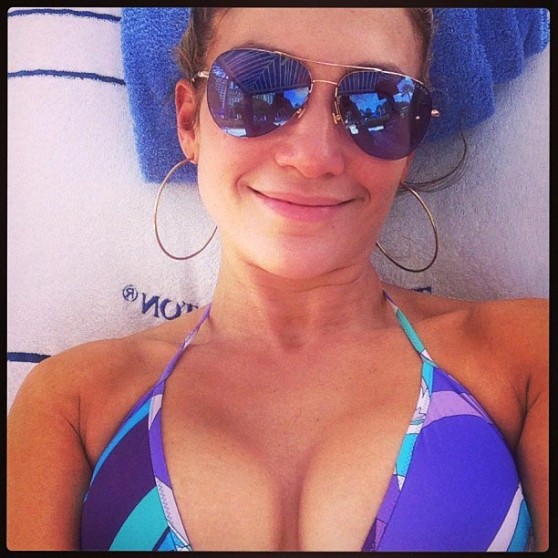 Jennifer Lopez in a Bikini - Instagram Photos - June 2014