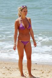 Alex Gerrard in Purple Bikini - Calheta Beach in Portugal, June 2014