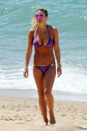 Alex Gerrard in Purple Bikini - Calheta Beach in Portugal, June 2014