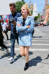 Chloe Moretz in Mini Dress on a Photoshoot in New York City - June 2014