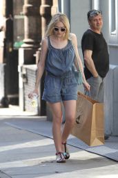 Dakota Fanning Leggy Out in NYC - June 2014