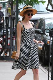 Dakota Johnson in Summer Dress - Leaving Her Hotel in New York City