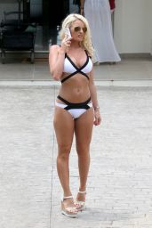 Danielle Armstrong in a Bikini - Filming TOWIE in Marbella (Spain) - June 2014